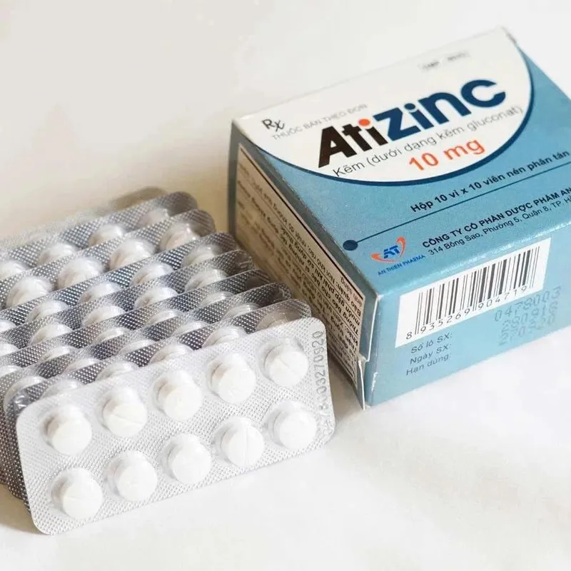 A.T Zinc 10mg - Viên Bổ Sung Kẽm Hỗ Trợ Miễn Dịch, Tăng Cường Sức Đề Kháng - Hộp 100 Viên